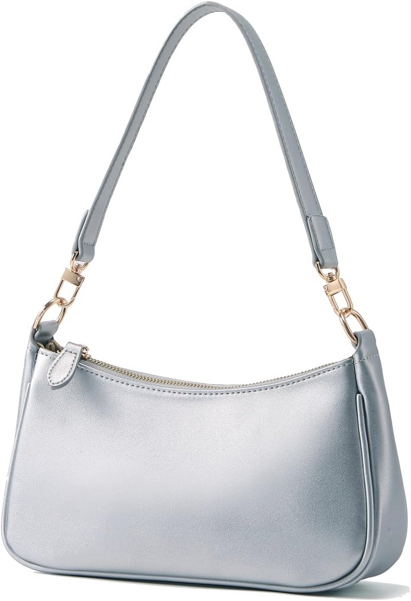 Clutch Tote Tas met 2 Afneembare Riemen en Ritssluiting voor Dames
