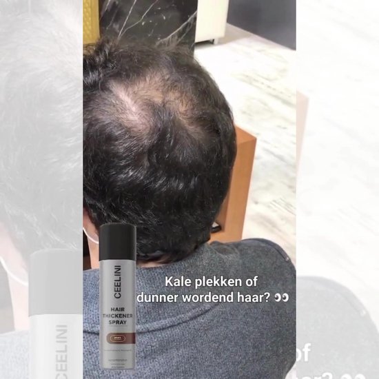 Ceelini Haarverdikker spray - Hair fiber spray - Haarvezels - Ook als uitgroeispray - Alternatief voor volume poeder en volume spray - Direct vollere uitstraling - Snelle oplossing voor dunne haren en kale plekken - Kleur zwart 100 ml