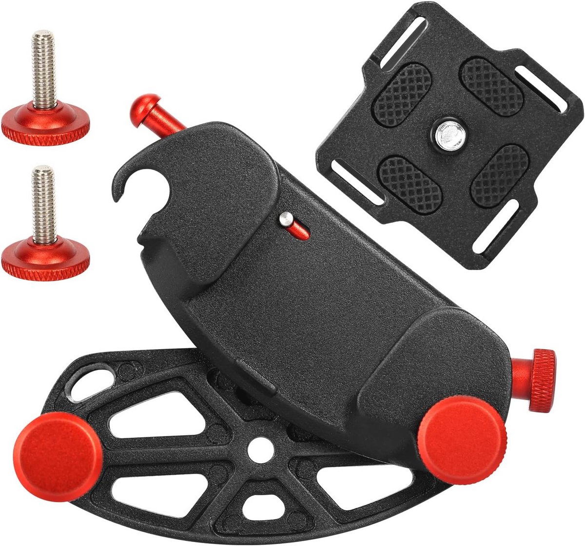 Camerarugzak clip met metalen camerahouder - Zwart