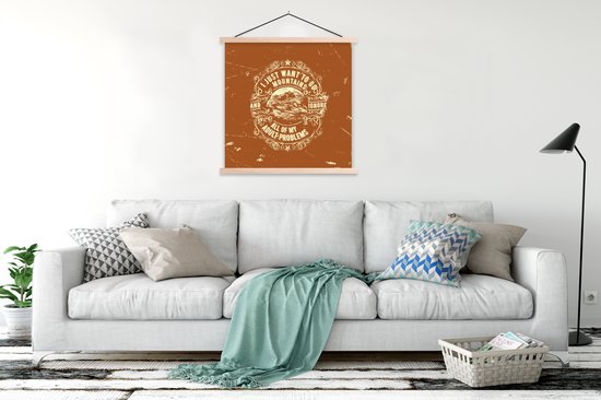 Affiche scolaire - Vintage - Berg - Texte - 120x120 cm - Lattes vierges