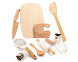 10-delige houten keukengereedschapset