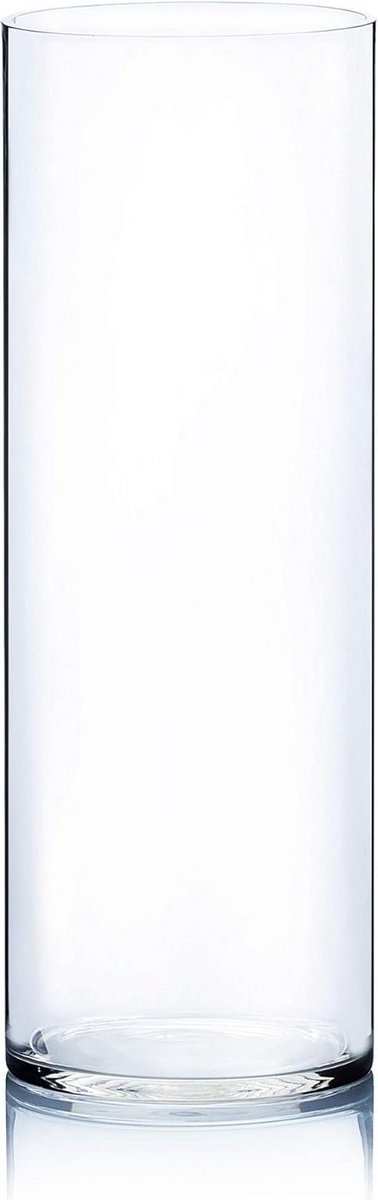 Transparante Cilinder Glazen Vaas 18 cm, 50 cm Hoog