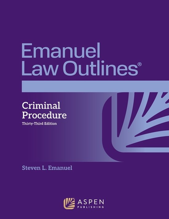 Emanuel Law Outlines for Criminal Procedure - cover