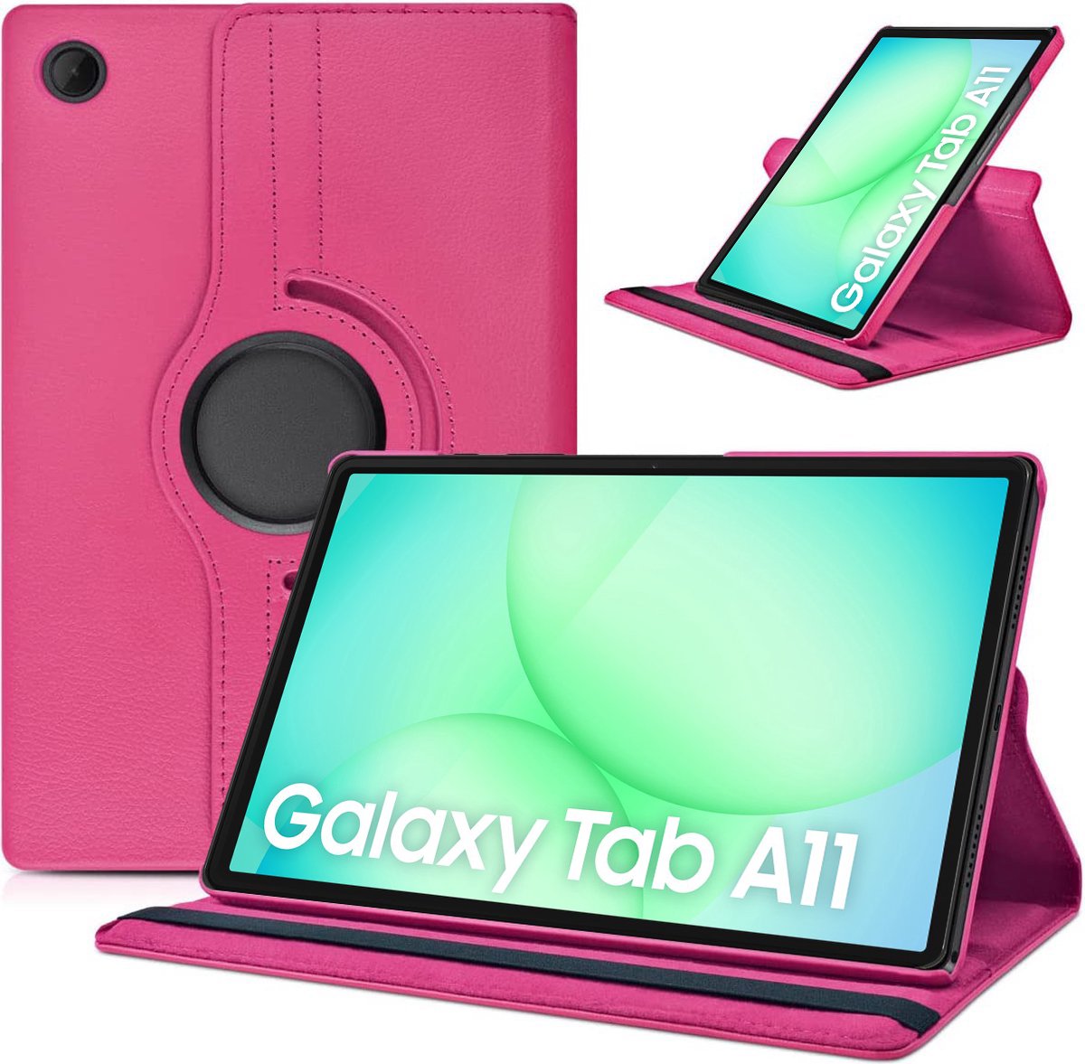 Arara Hoes Geschikt voor Samsung Galaxy Tab A11 - 360° draaibaar - tablethoes - Pink