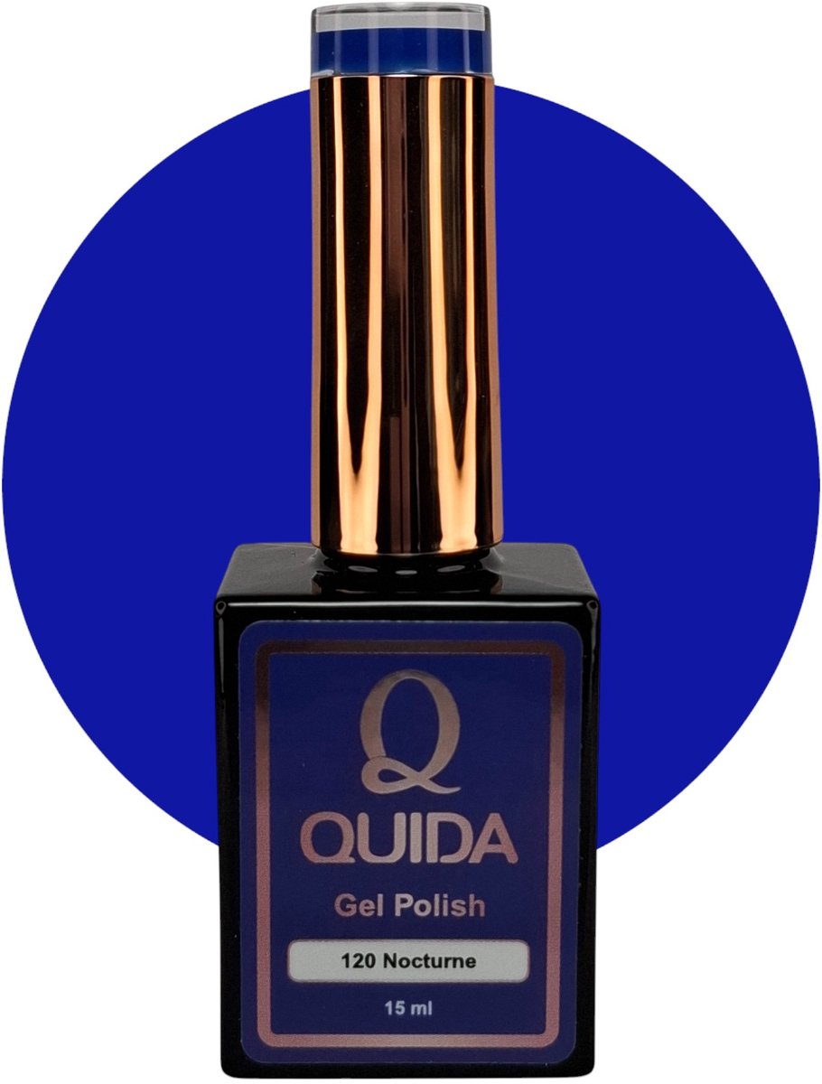 Quida Gelpolish #120 Nocturne helder blauw 15ml