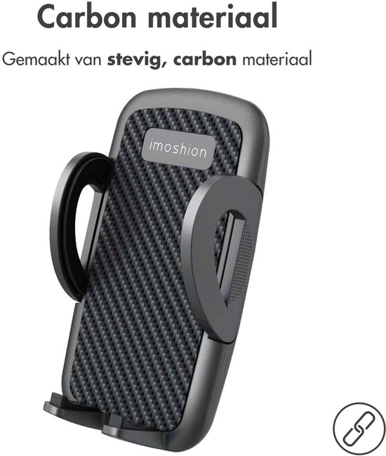 iMoshion téléphone voiture - Réglable - Universel - Carbone - Grille d'aération - Zwart