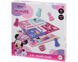 Minnie Mouse Bordspel - 2 in 1 BordSpel - 2 to 4 Personen - 38x38 cm - Familie Spel - Kinder Spelletjes - Vakantie - Vanaf 4 Jaar - Minnie Mouse - Hoge Kwaliteit