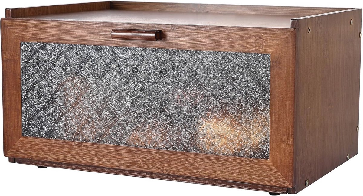Vintage Houten Brooddoos voor Keuken | Grote Farm Bread Box