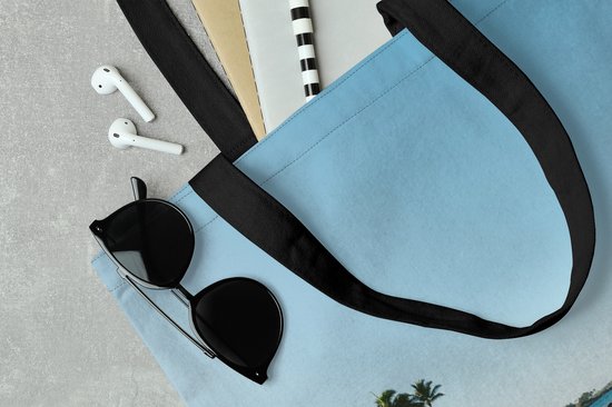 Sac bandoulière - Sac de plage - Shopper Beach - Été - Palmiers - 45x45 cm - Sac en coton