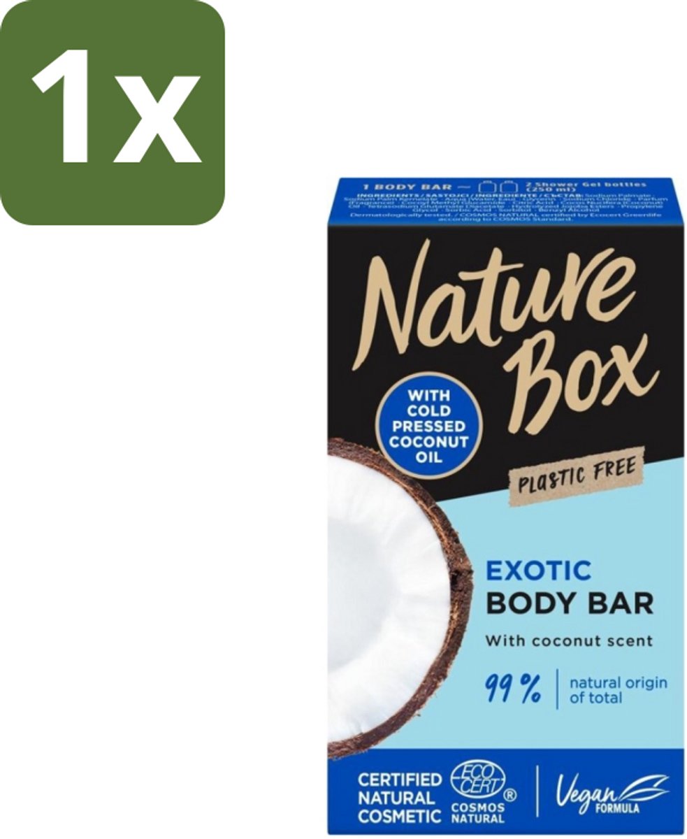Nature Box - Body Bar - Kokosnoot - Vegan Ingrediënten - 100 g - 1 stuk