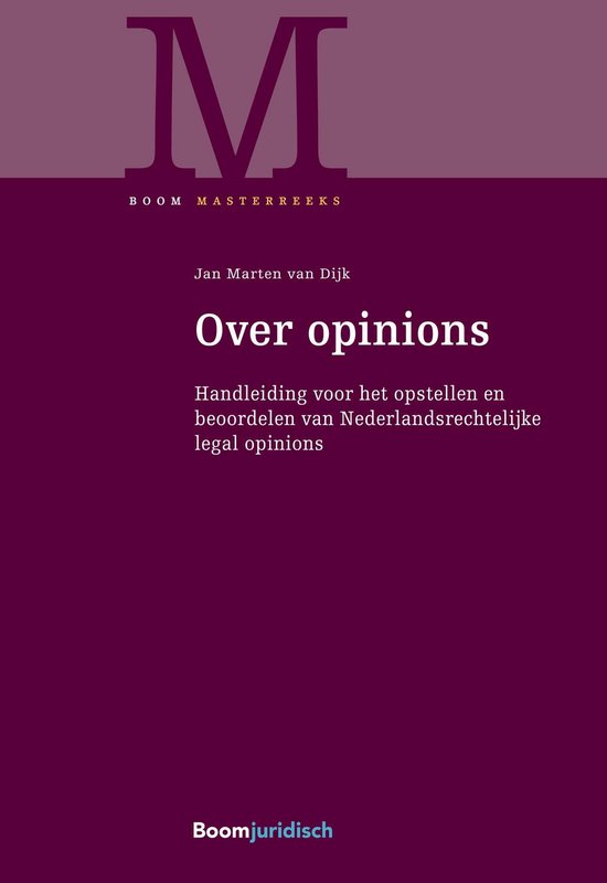 Boom Masterreeks - Over opinions - cover