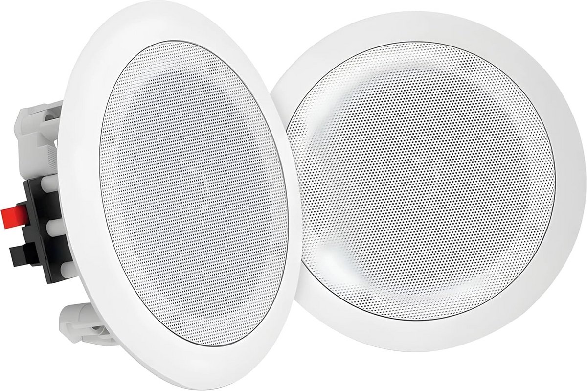 Inbouwluidsprekers met Bluetooth voor Thuis - Set van 2 Stereo Speakers - 2-Wegs Systeem - 250 Watt - Wit