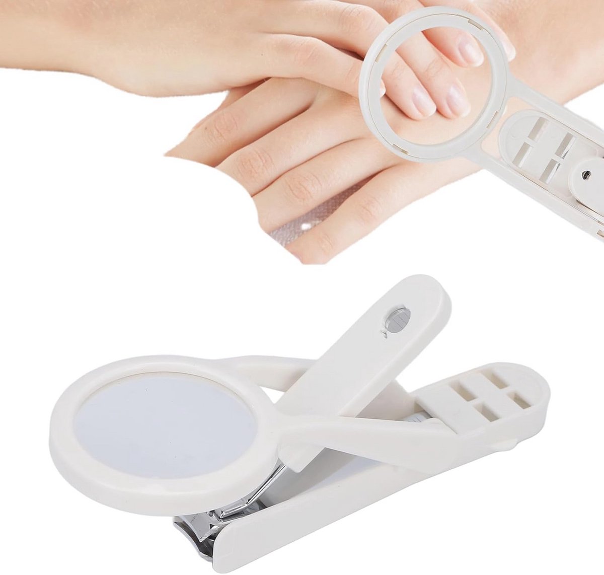 Verstelbare Nagelknipper met Vergrootglas voor Ouderen en Kinderen - Roestvrij Staal