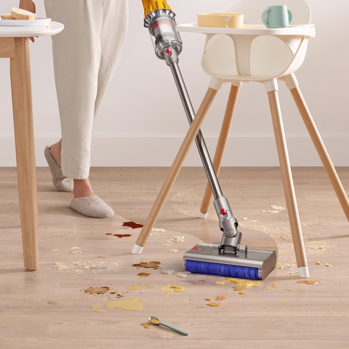 Dyson V12s Detect Slim Submarine - Steelstofzuiger met dweilfunctie - Nikkel/Geel - 140 Air Watts - HEPA-filtratie — afbeelding 7
