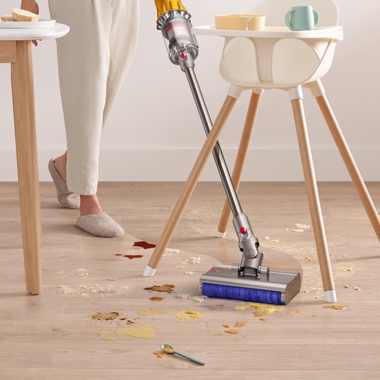 Dyson V12s Detect Slim Submarine - Steelstofzuiger met dweilfunctie - Nikkel/Geel - 140 Air Watts - Hepa