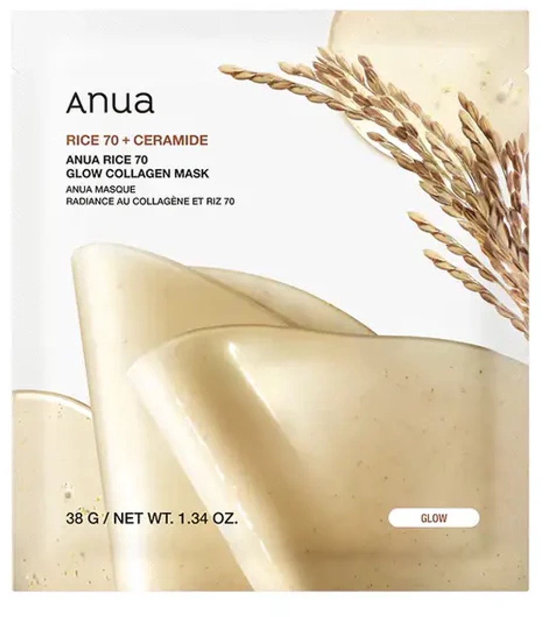 Anua Rice 70 Glow Collagen Mask