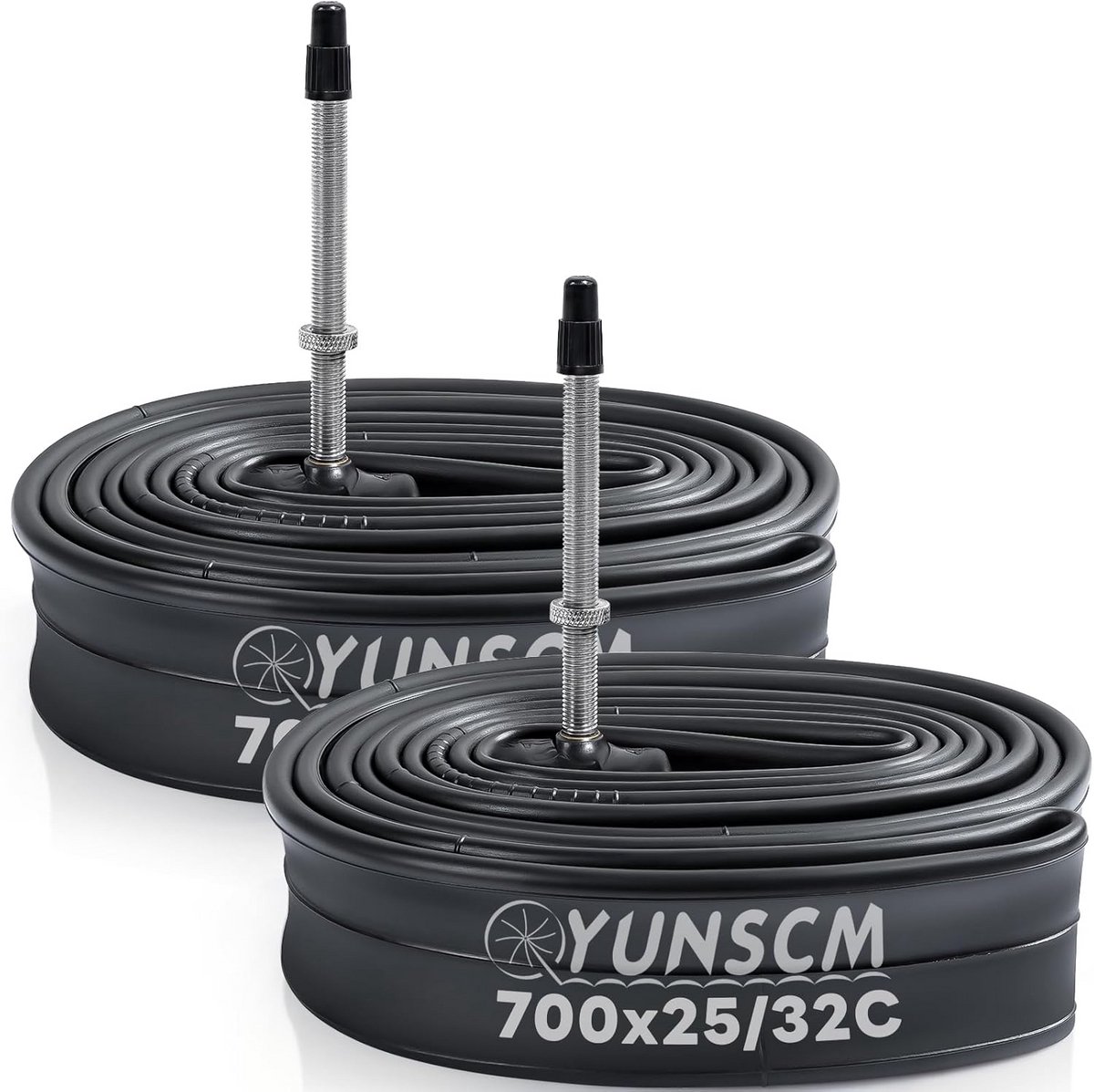 2x Fiets Binnenband 700x28c met 80mm Presta Ventiel voor Racefiets en Gravel