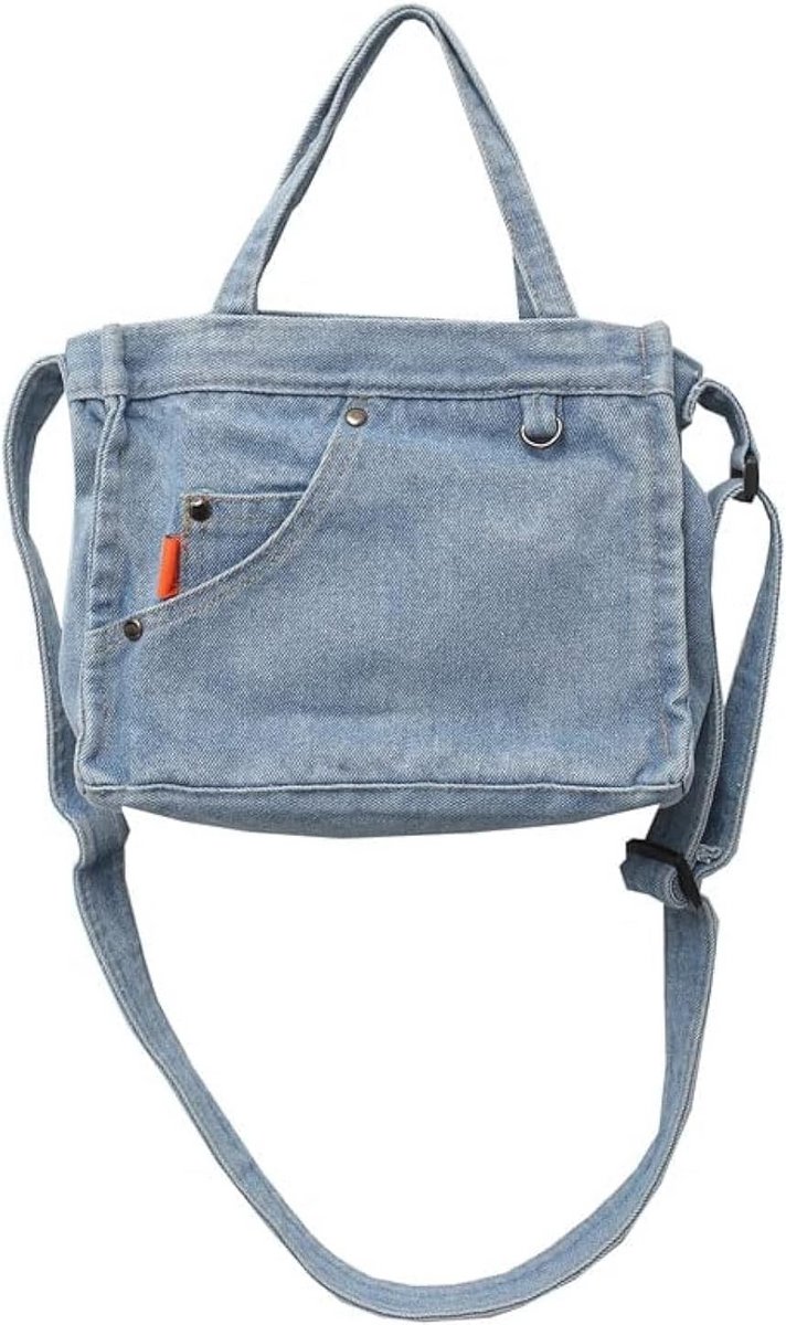 Dames Denim Crossbody Tas Klein Schoudertas Portemonnee