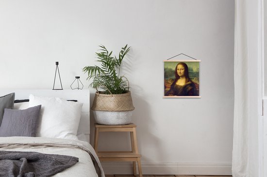 Mona Lisa - Affiche textielposter Leonardo de Vinci lattes vierge 40x40 cm