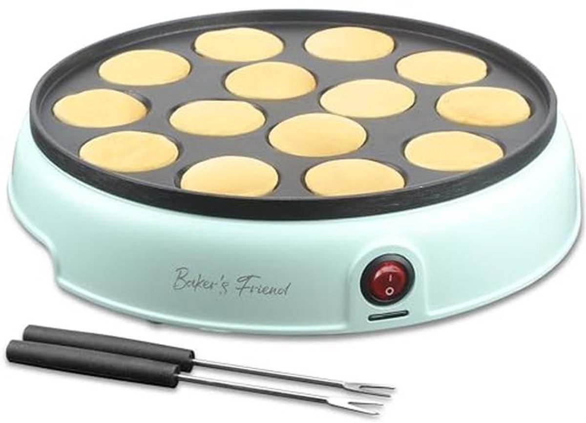 Mini Hotcake Machine voor 14 Hole Poffertjes - Ideaal voor Ontbijt, Snacks en Desserts