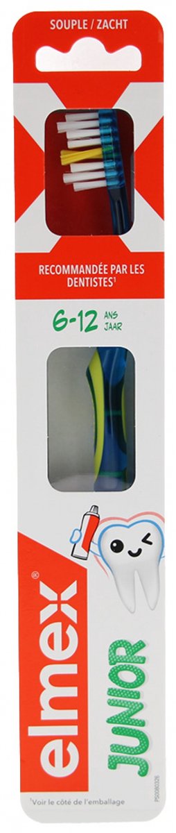 Elmex Junior Zachte Tandenborstel 6-12 Jaar (Kleur : Blauw)