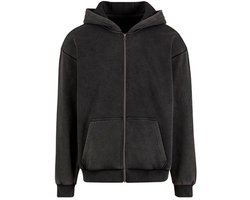 Build Your Brand - Vintage Heavy Hoodie met Rits - Magnet maat XL