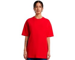 Build Your Brand - Oversized Boyfriend Dames T-Shirt - City Red maat L