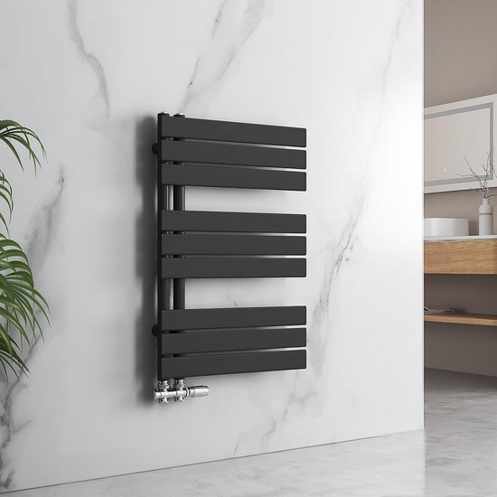 Badkamer Radiator Handdoekrek 762 x 500mm - Zwarte Handdoekverwarmer ...