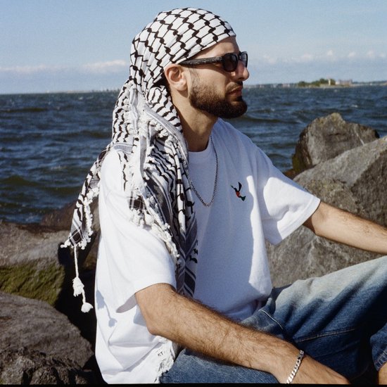 MERRENCI® | T-shirt Palestine avec détail brodé | %100% Coton