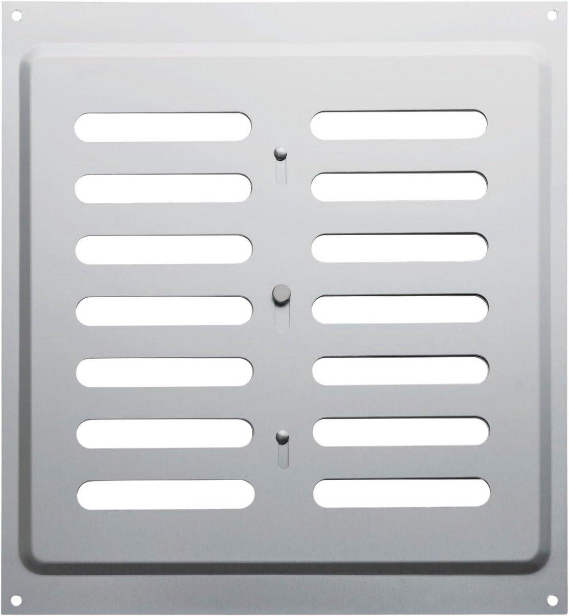 Afsluitbaar ventilatierooster RVS met schuifsluiting voor luchtregeling
