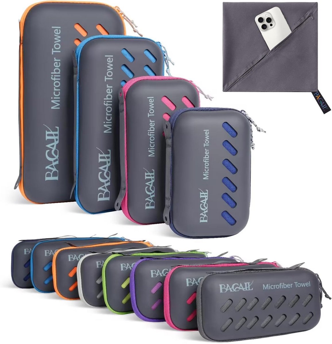 Sneldrogende Microvezel Reishanddoek - Absorberend en Compact voor Sport, Camping en Strand