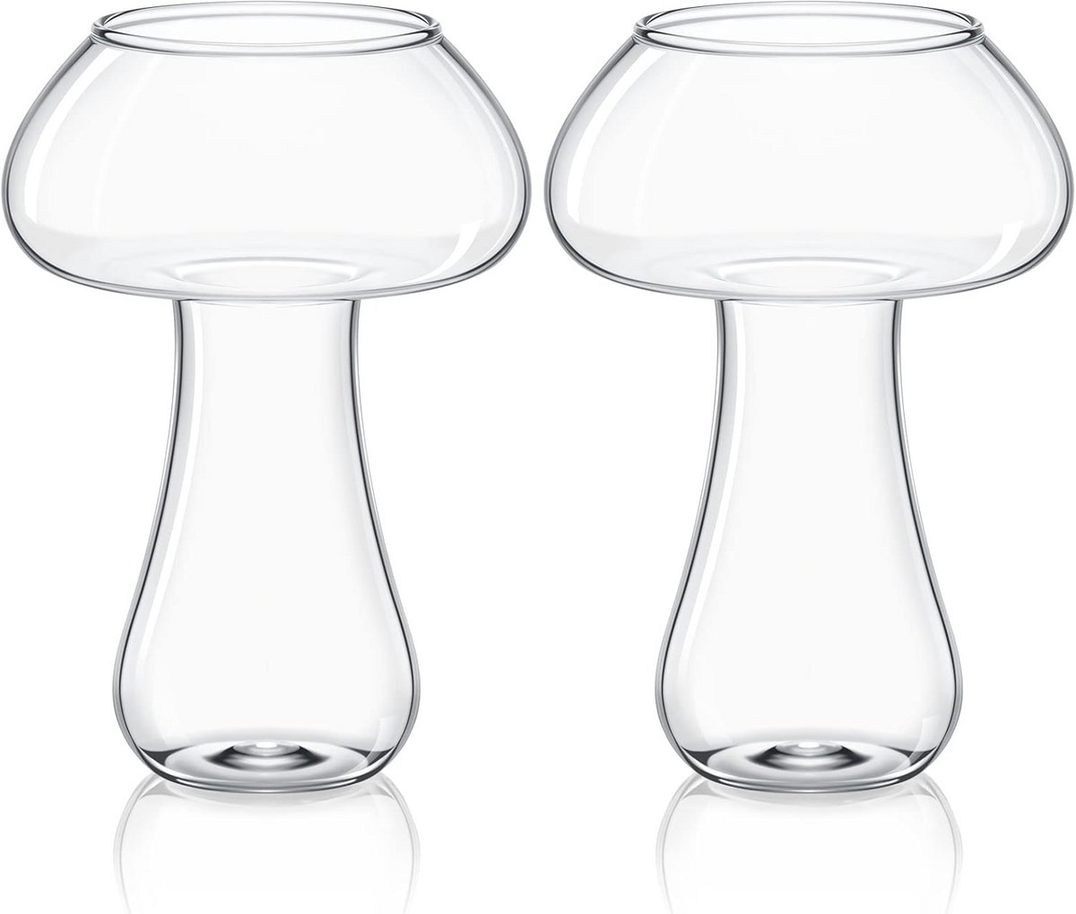 Creatieve Paddestoel Cocktailglazen - 2 Stuks - 260 ml