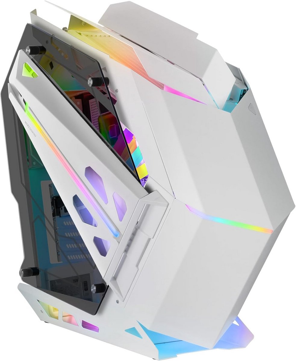 XXL ATX Gaming PC Kast met Dubbele ARGB LED Strip Verlichting en Afstandsbediening