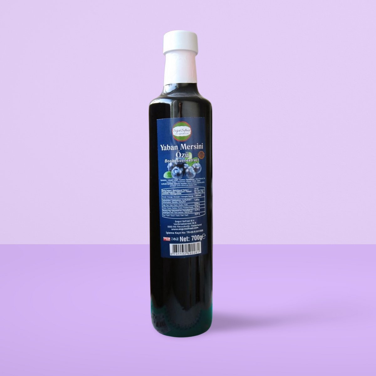 Söğüt Sofrası Blauwe Bessen Extract - 640g - 100% Natuurlijk & Koudgeperst - Zonder Toegevoegde Suikers
