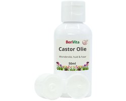Castor Olie 50ml - Puur & Koudgeperste Castorolie, Wonderolie - Huidolie en Haarolie