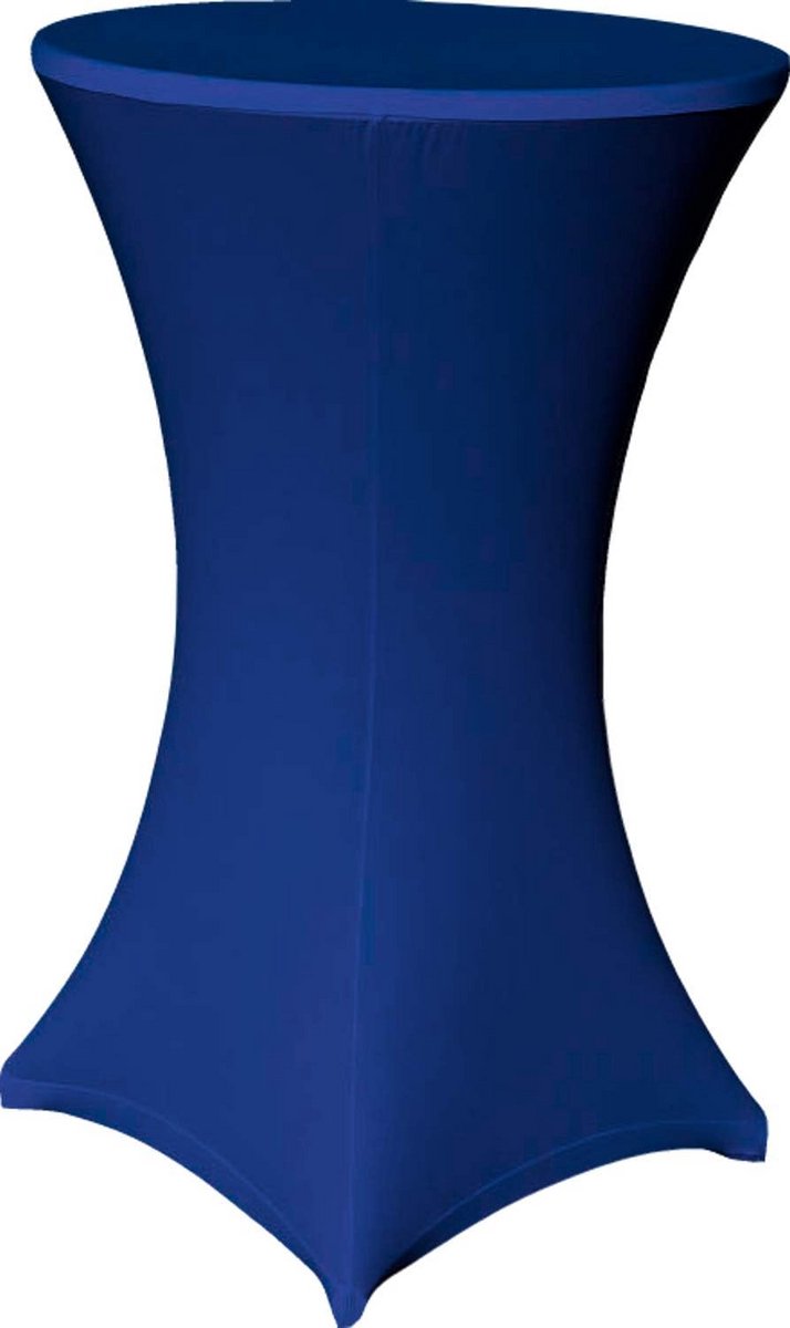 Stretch Statafelhoes Elastisch met Voetlussen voor Bistrotafels Blauw