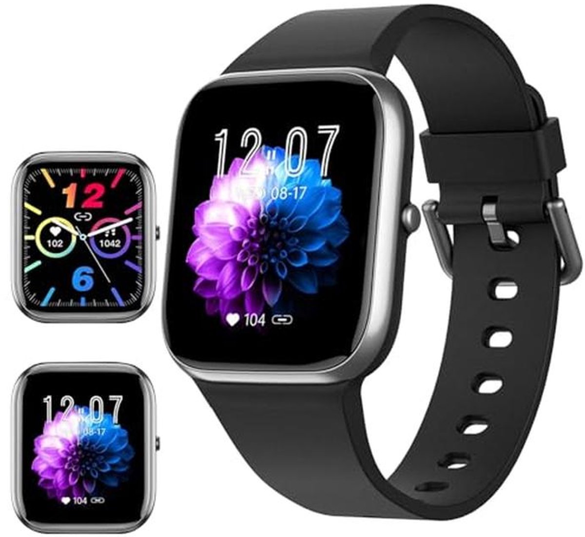 Slimme Bluetooth Smartwatch voor Fitness met SpO2, Bloeddruk en Hartslag Monitoring
