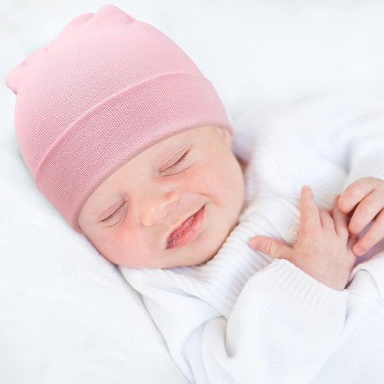 Zachte Katoenen Babymuts en Wantjes Set voor Pasgeboren Meisjes (0-6 Maanden) — afbeelding 5