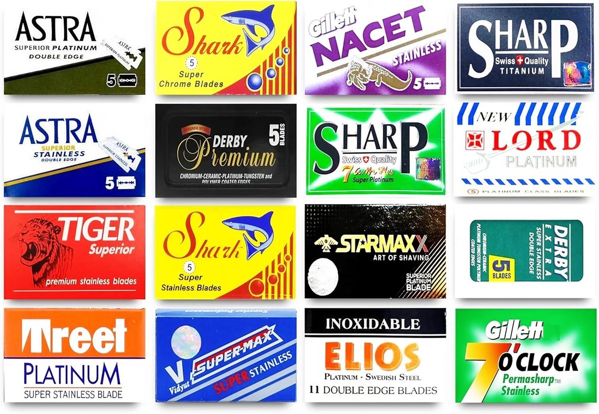 100 Scheermesjes Proefpakket Diverse Topmerken