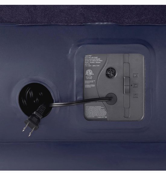 Verhoogd Luchtbed met Ingebouwde Kussen en Elektrische Pomp - Comfortabel en snel opblaasbaar van Merkloos — afbeelding 4