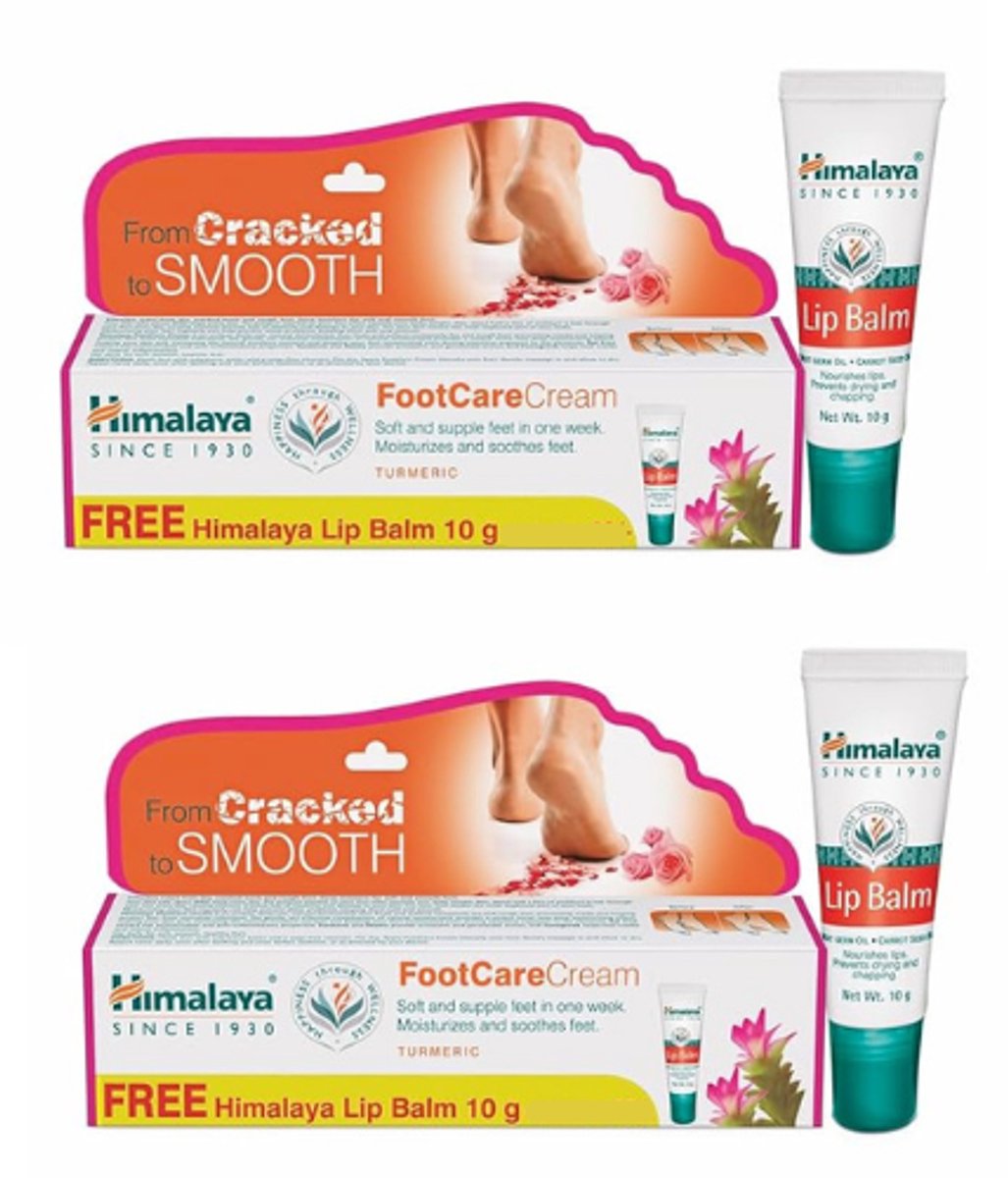 2 Piece - Himalaya Foot Care Cream 20 grams plus Himalaya Lip Balm 10 Grams