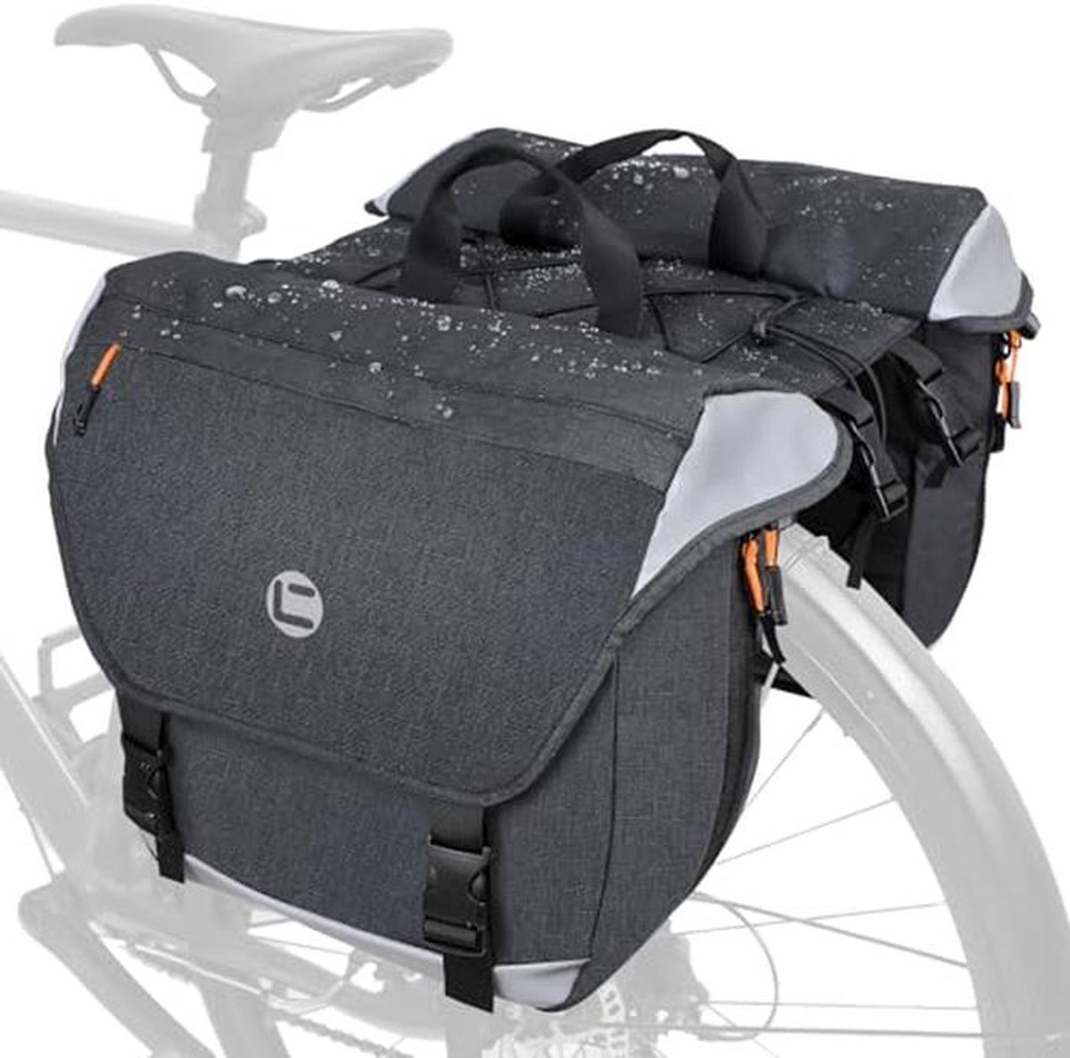 Waterdichte Fietstassen - Dubbele Fietstas met Handgrepen voor Fietsen en Reizen (25L-35L)