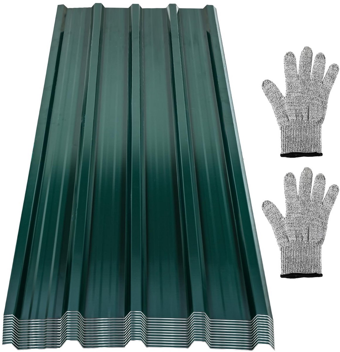 12x Groene Golfplaten voor Dak en Carport - 7m² Dekking - Verzinkt Staal