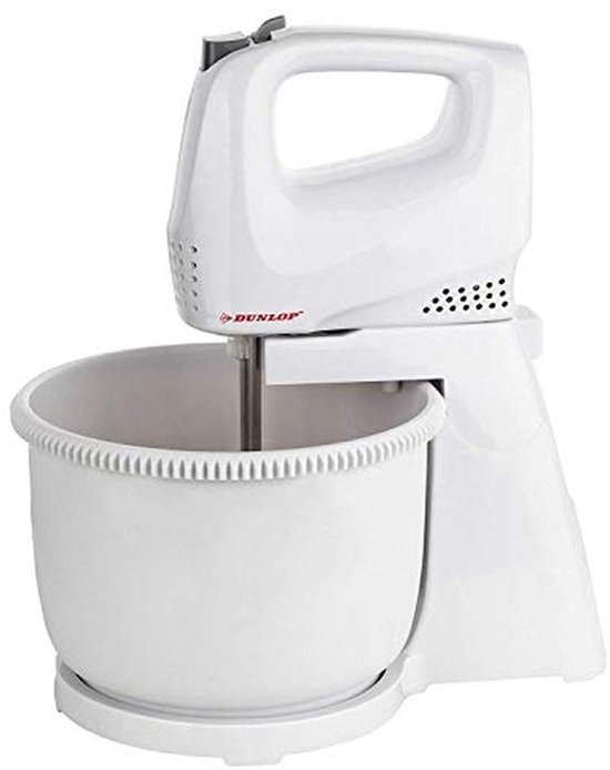 Handmixer met kom - Keukenmixer - Bakken en mixen - Roterende kom - 2.5 Liter - Wit — afbeelding 4