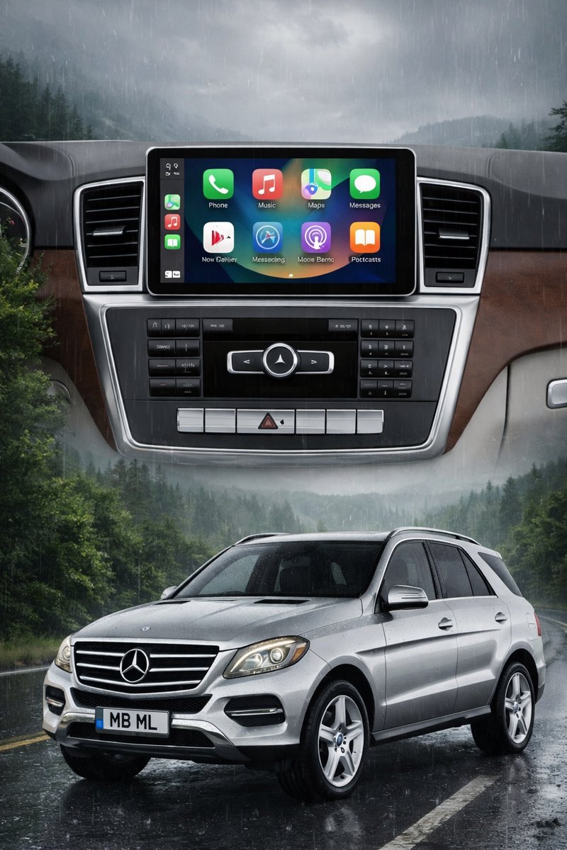 ADIVOX 9 inch T4 geschikt voor MB ML W166 2012-2015 Android 15 Carplay/Auto/WiFi/RDS/DSP/5G/QLED/DAB+