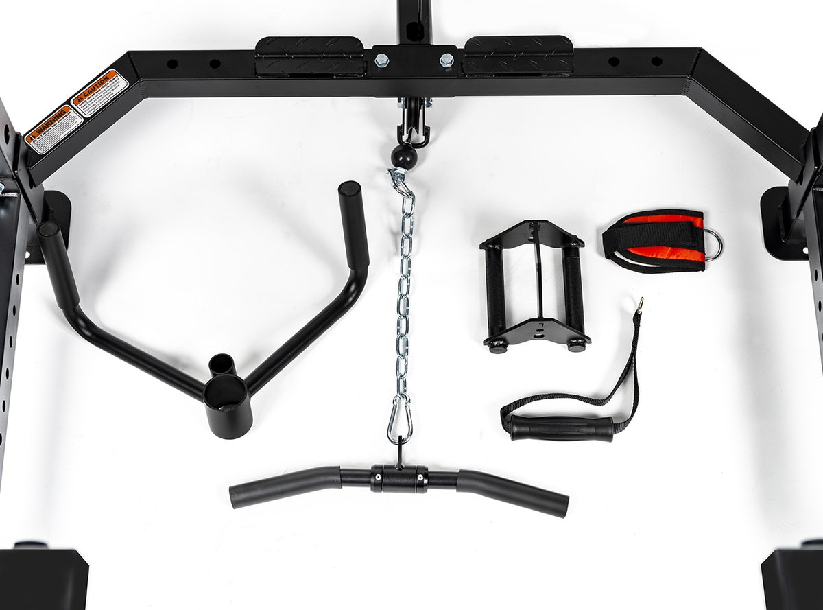Martech M1 – Power Rack / Power Cage – Inclusief Attachments – Heavy-Duty Staal – Modulair & Uitbreidbaar thumbnail 7