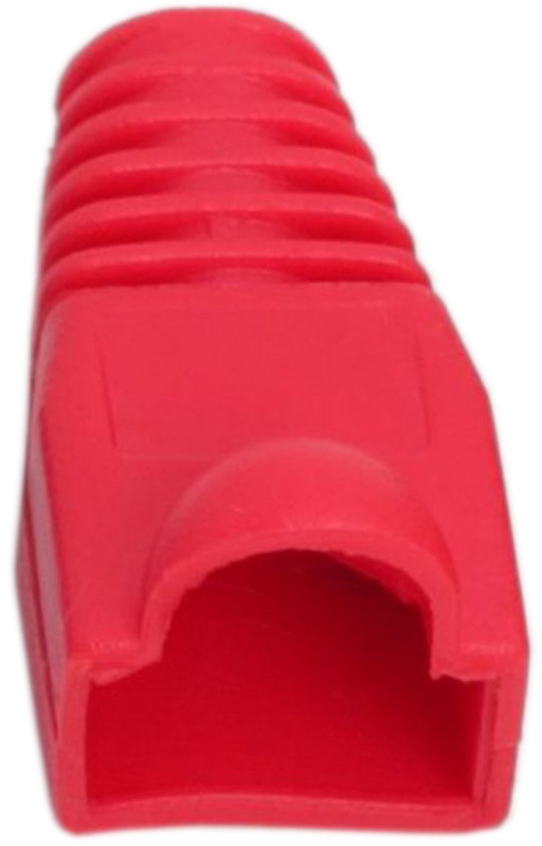 100x RJ45 Snagless Trekontlasting Rood – Kabelbescherming voor Cat5 / Cat5e / Cat6 UTP – Netwerkkabel Boot - 100 Stuks [05230PI]