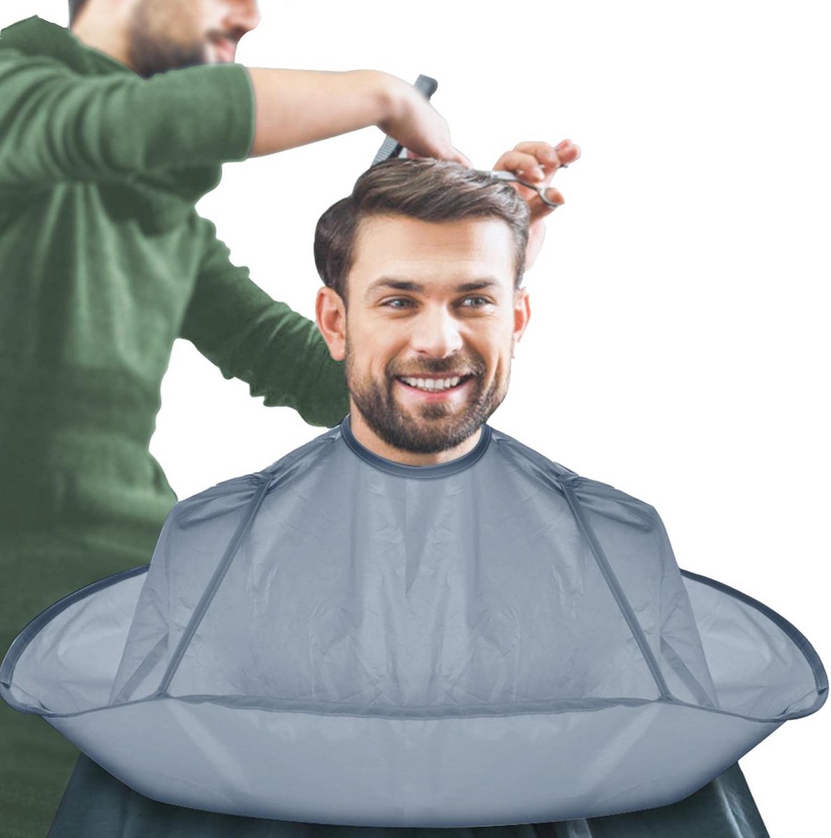 Waterdichte Haarcape voor Thuisknippen en Kapper Styling - Haarvanger met Verstelbare Neksluiting