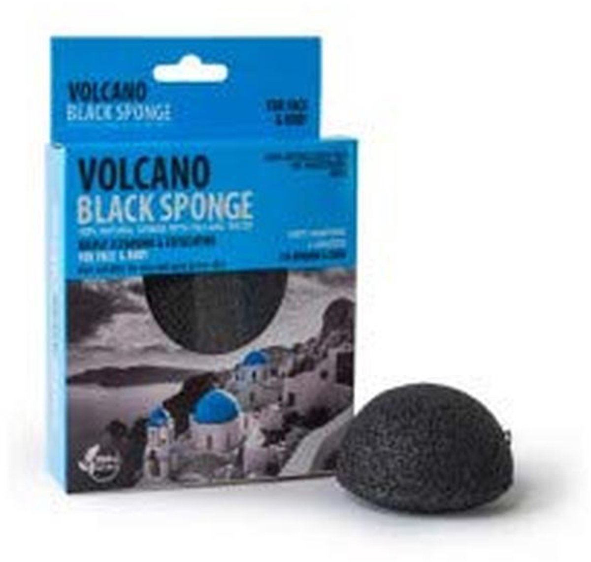 Santo Vulkaan Zwart Konjac Spons 7,5 cm