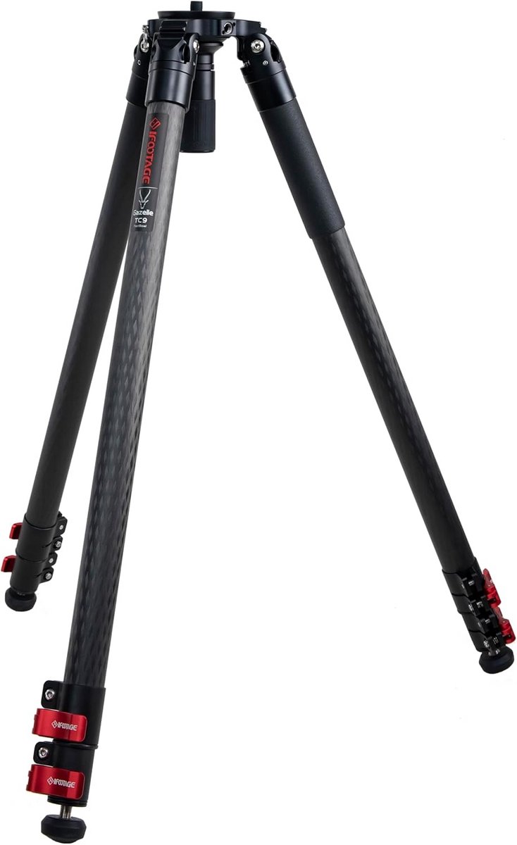 Professioneel Carbon Kamerastatief voor Video en DSLR, 3 Secties, 155cm